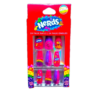Nerds Squareletto Vegan Faux Nail Set - 24 Pack - NWT